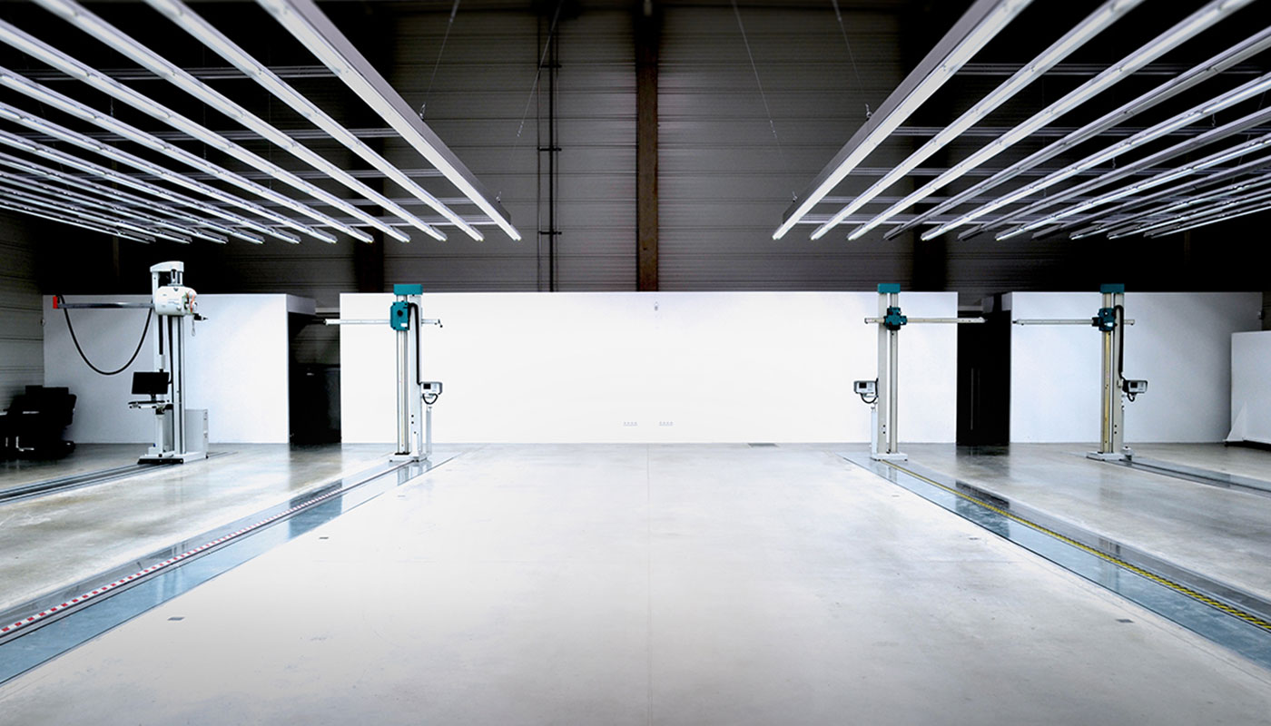 View of the workshops area of Creative Wave GmbH in Dachau