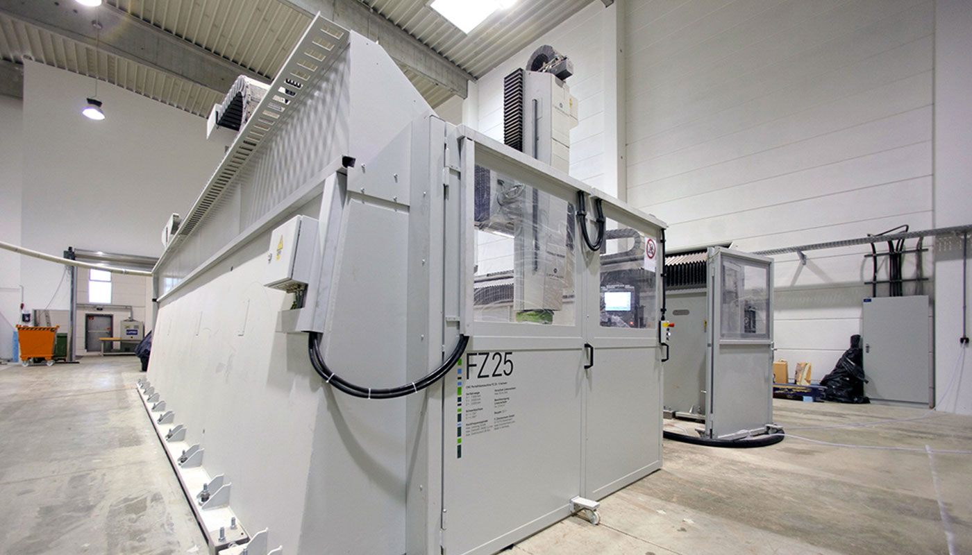 View of the workshops area of Creative Wave GmbH in Dachau